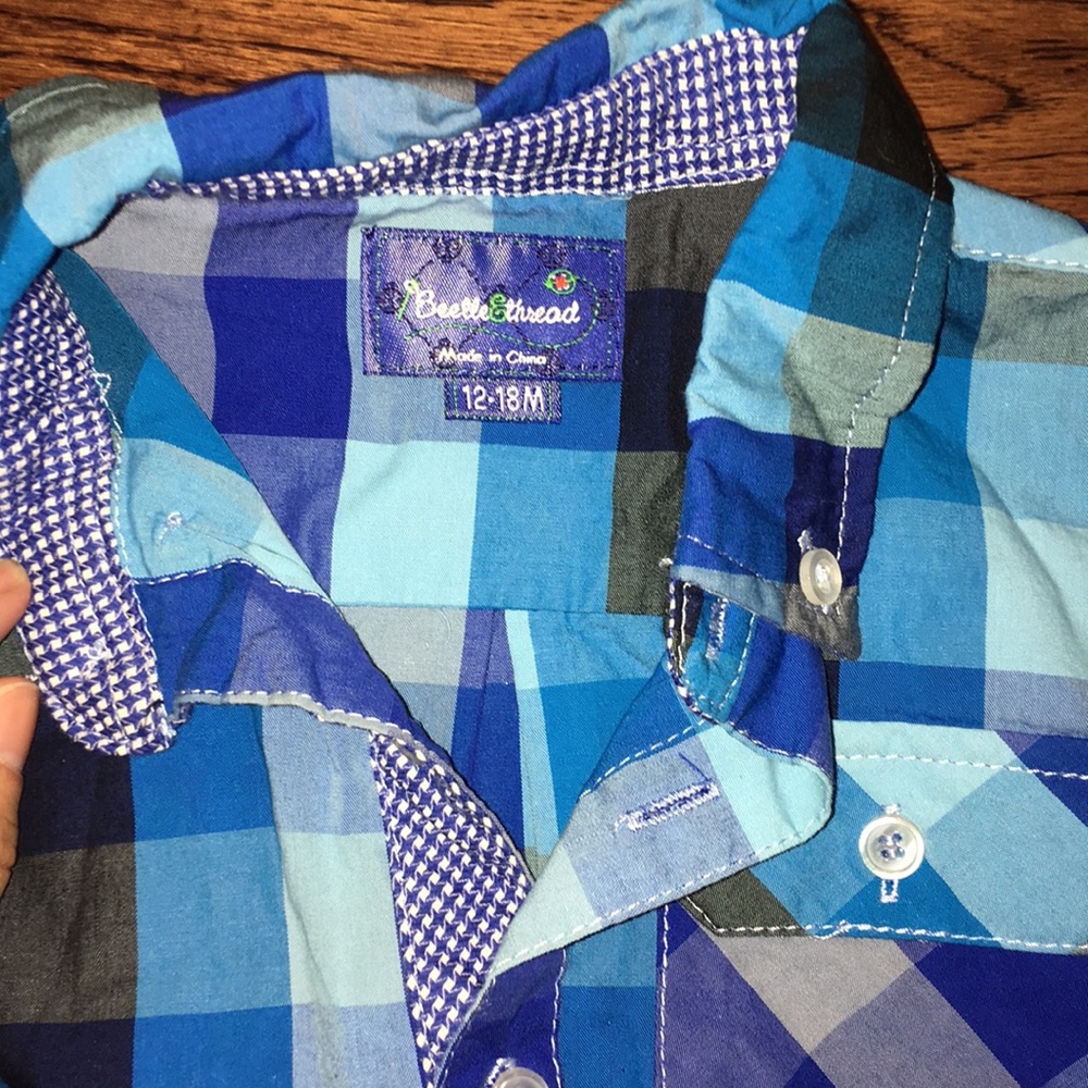 Beetle & Thread Blue Button Down - Picture 2 of 2